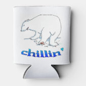 Polar Bear chillin can cooler 缶クーラー (正面)