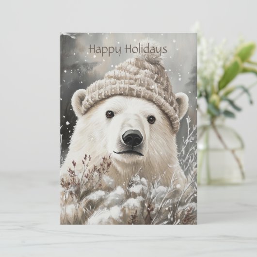 Polar Bear Christmas  シーズンカード (スタンド正面)