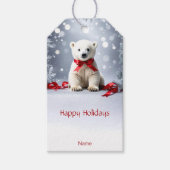 Polar Bear Christmas Gift Tag ギフトタグ (正面)