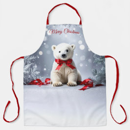 Polar Bear Christmas Holiday Apron エプロン