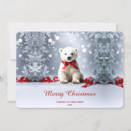 Polar Bear Christmas Holiday Card シーズンカード