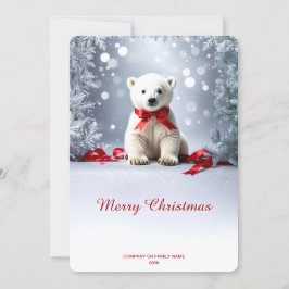 Polar Bear Christmas Holiday Card シーズンカード