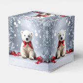 Polar Bear Christmas Holiday Favor Box フェイバーボックス (裏面サイド)