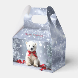 Polar Bear Christmas Holiday Gift Box フェイバーボックス