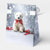 Polar Bear Christmas Holiday Gift Box フェイバーボックス (裏面サイド)
