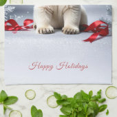 Polar Bear Christmas Holiday Kitchen Towel キッチンタオル (折り畳み)