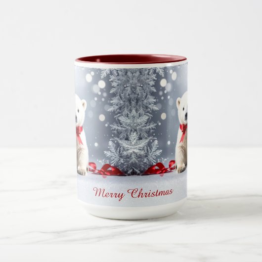 Polar Bear Christmas Holiday Mug マグカップ (中央)