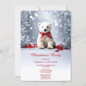 Polar Bear Christmas Holiday Party Invitation 招待状 (正面)