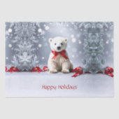 Polar Bear Christmas Holiday Tissue Paper 薄葉紙 (正面)