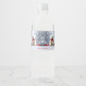 Polar Bear Christmas Holiday Water Bottle Label ペットボトルラベル (正面)
