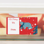 Polar Bear Christmas Nameタグ ラベル (貼付)