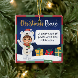 Polar Bear Christmas Ornament セラミックオーナメント