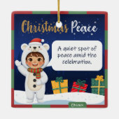 Polar Bear Christmas Ornament セラミックオーナメント (裏面)