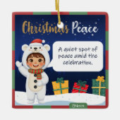 Polar Bear Christmas Ornament セラミックオーナメント (正面)