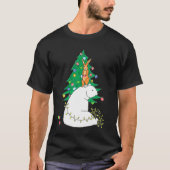 Polar Bear Christmas Tree Cute Happy Animals Fun Tシャツ (正面)