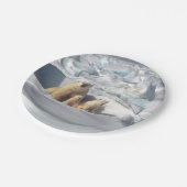 Polar Bear Cubsの雪写真 ペーパープレート (アングル)