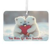Polar Bear Cubs Valentine Air Freshener カーエアーフレッシュナー (裏面)