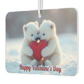 Polar Bear Cubs Valentine Air Freshener カーエアーフレッシュナー (左)