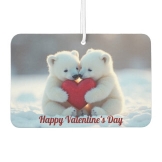 Polar Bear Cubs Valentine Air Freshener カーエアーフレッシュナー