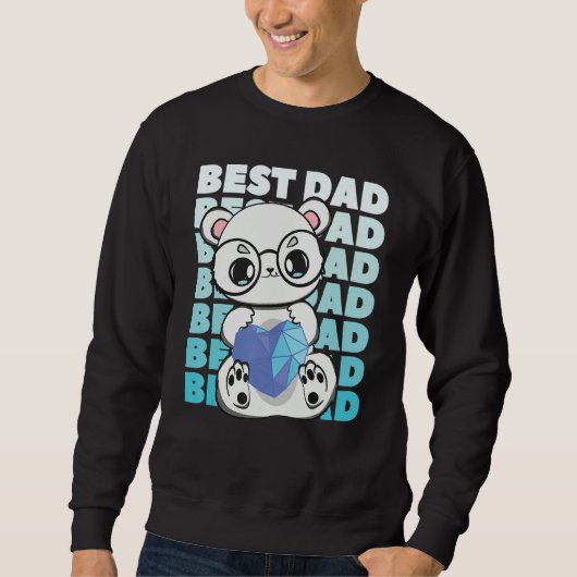 Polar Bear Dad Parent Best Papa Bear Fathers Day A スウェットシャツ (正面)