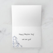 Polar Bear Family Northern Lights養子縁組カード カード (内部)