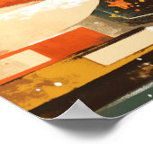 Polar Bear Family Reading Together on Christmas ポスター (角)