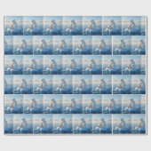 Polar Bear Floating On an Ice Floe ラッピングペーパー (フラット)