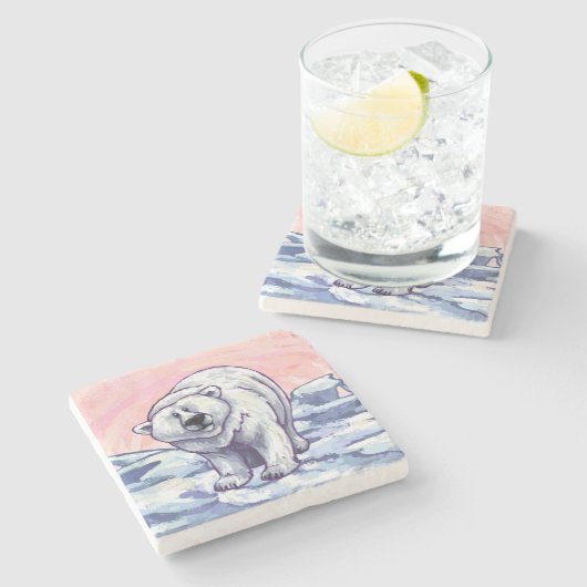 Polar Bear Gift & Accessories ストーンコースター (横)