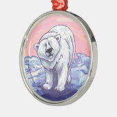 Polar Bear Gift & Accessories メタルオーナメント (左)