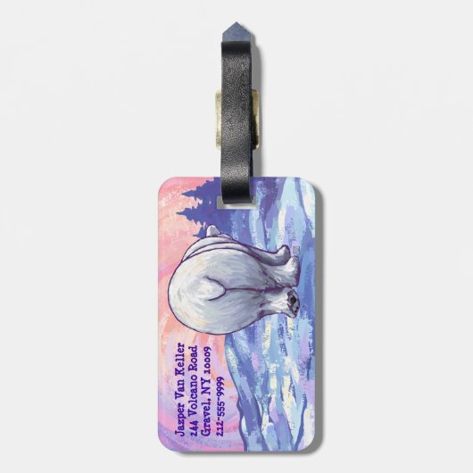 Polar Bear Gift & Accessories ラゲッジタグ (裏面縦)