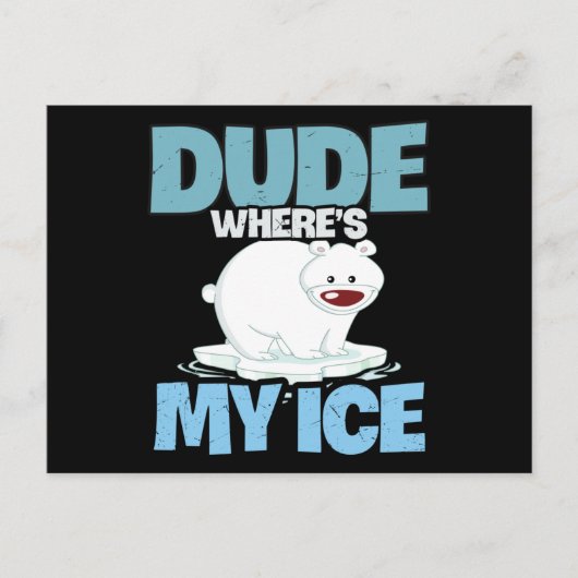 Polar Bear Global Warming Climate Change ポストカード (正面)