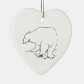 Polar Bear heart ceramic ornament セラミックオーナメント (右)