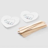 Polar Bear heart hand fans ハンドファン (組立なし)