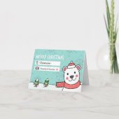 Polar Bear Holiday Money Gift Card カード (正面)