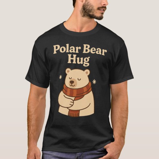 Polar Bear Hug Cute Winter Design Tシャツ (正面)