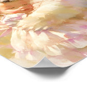 Polar Bear Hug with Baby Girl Nursery Wall Poster ポスター (角)