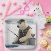 Polar Bear Ice Fishing ペーパープレート (パーティー)
