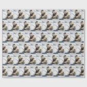 Polar Bear Ice Fishing ラッピングペーパー (フラット)