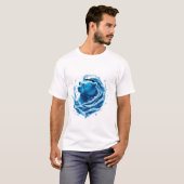 Polar Bear in a snowstorm classic t-shirt Tシャツ (正面フル)