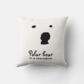 Polar Bear in a snowstorm T-Shirt クッション (裏面)