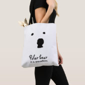 Polar Bear in a snowstorm T-Shirt トートバッグ (クローズアップ)