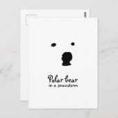 Polar Bear in a snowstorm T-Shirt ポストカード (正面/裏面)