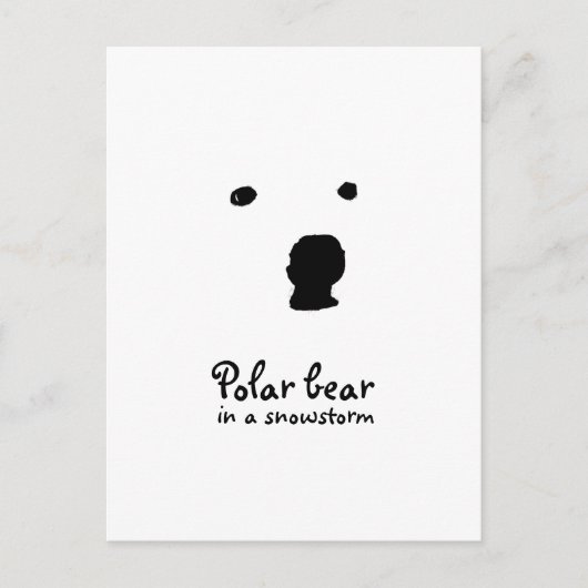 Polar Bear in a snowstorm T-Shirt ポストカード (正面)