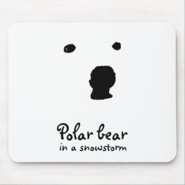 Polar Bear in a snowstorm T-Shirt マウスパッド