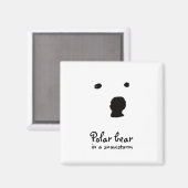 Polar Bear in a snowstorm T-Shirt マグネット (正面/裏面)