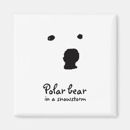 Polar Bear in a snowstorm T-Shirt マグネット