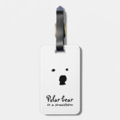 Polar Bear in a snowstorm T-Shirt ラゲッジタグ (裏面縦)