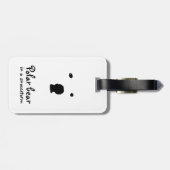 Polar Bear in a snowstorm T-Shirt ラゲッジタグ (裏面横)