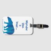 Polar Bear in Bluesラゲッジタグ ラゲッジタグ (正面横)