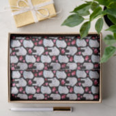 Polar Bear Love Valentine's Tissue Paper in Black 薄葉紙 (ギフト)